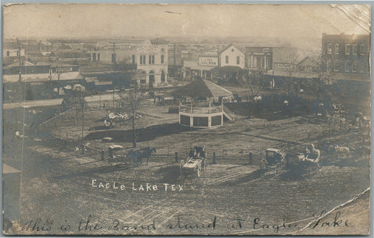 EAGLE LAKE TX ANTIQUE REAL PHOTO POSTCARD RPPC