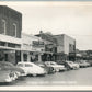 LEONARD TX STREET SCENE VINTAGE REAL PHOTO POSTCARD RPPC
