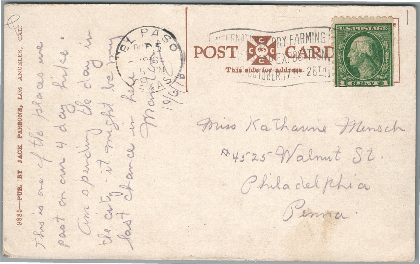 EL PASO TX SOUTH WESTERN PORTLAND CEMENT PLANT ANTIQUE POSTCARD