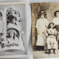 3 LADIES lot of 9 antique REAL PHOTO POSTCARDS RPPCs three women groups