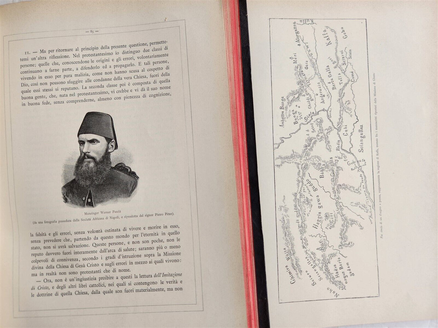 1885 TRAVELS in ETHIOPIA AFRICA in ITALIAN 6 FOLIO VOLUMES antique ILLUSTRATED