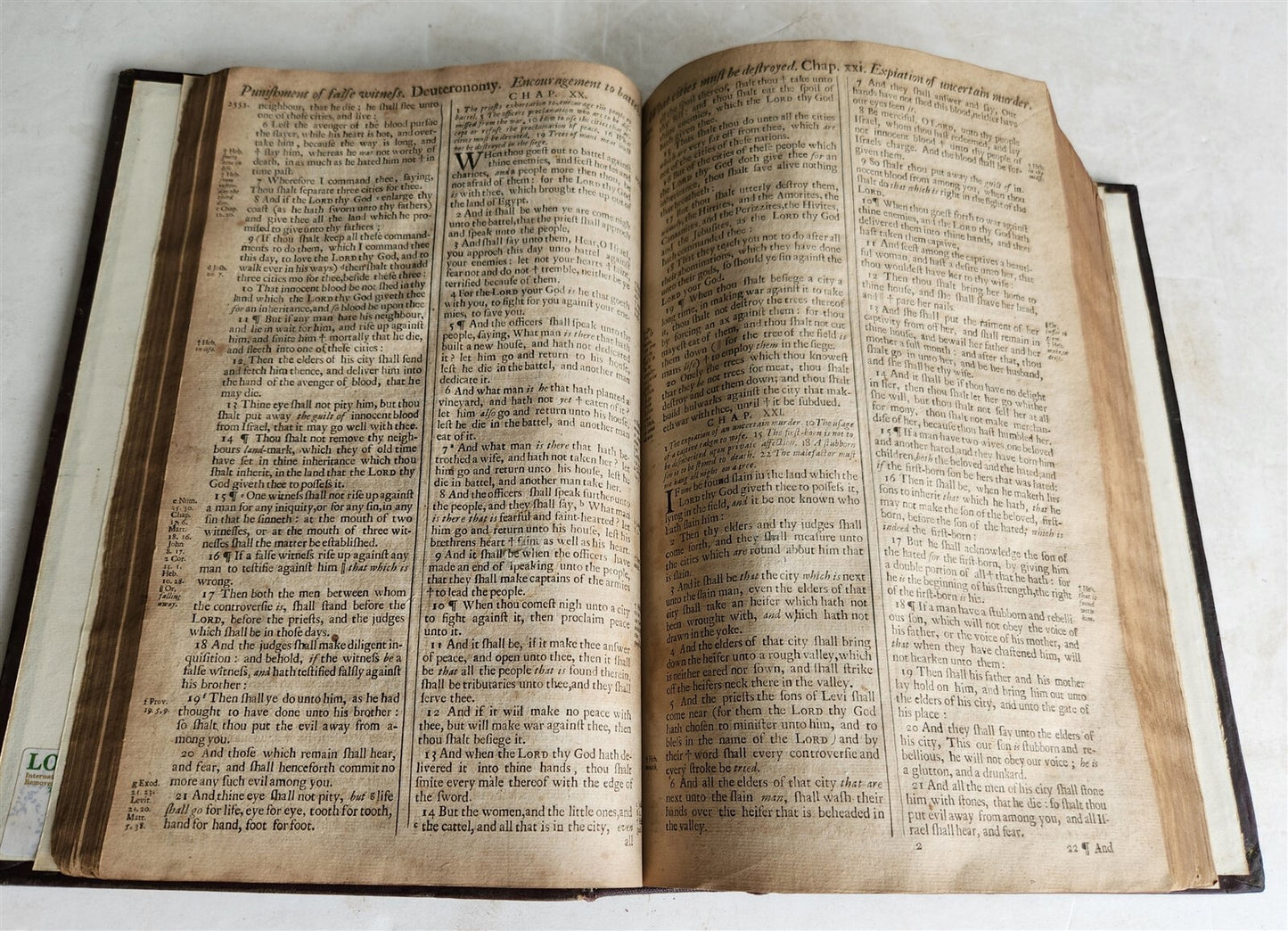 1688 BIBLE in ENGLISH KING JAMES FOLIO antique OLD & NEW TESTAMENT