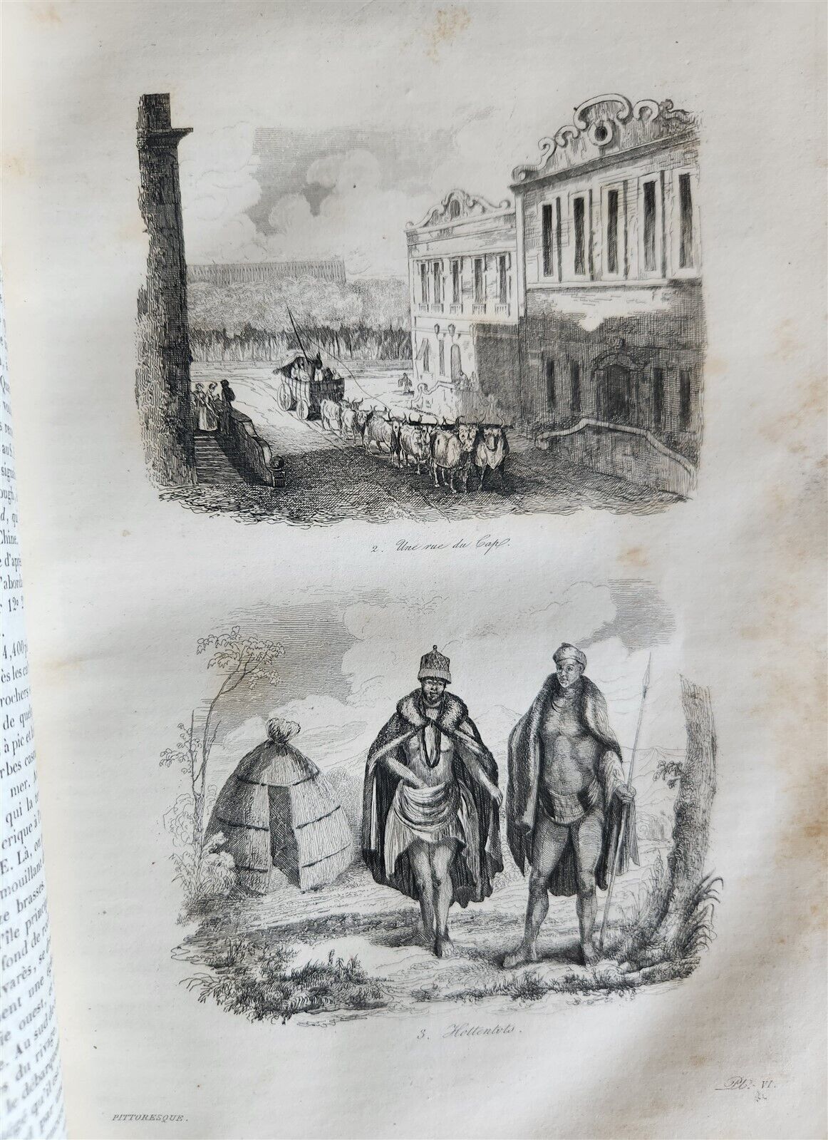 1839 VOYAGE PITTORESQUE AUTOUR du MONDE 2 VOLUMES antique ILLUSTRATED