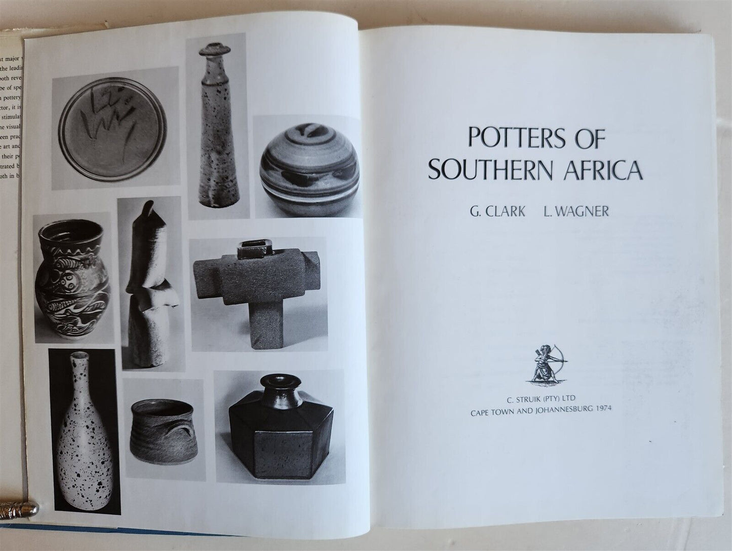 1974 POTTERS OF SOUTHERN AFRICA by C.CLARK & L.WAGNER vintage ILLUSTRATED