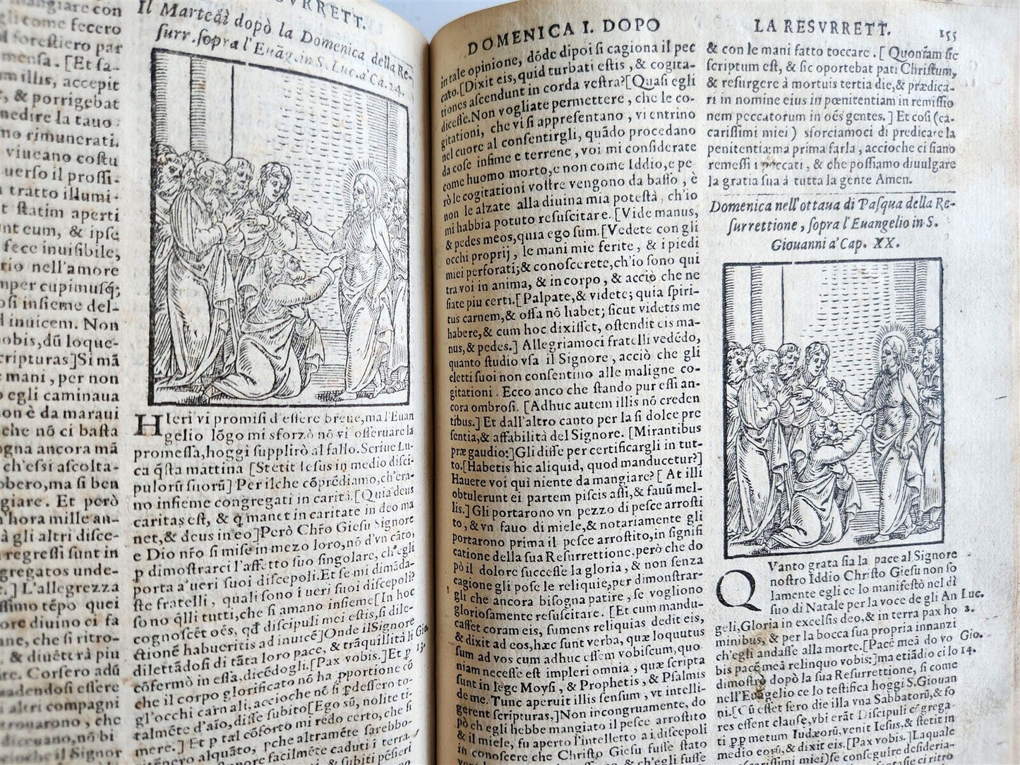 1578 ILLUSTRATED DELLE HOMELIE by Pittorio da Ferrara antique VELLUM BINDING