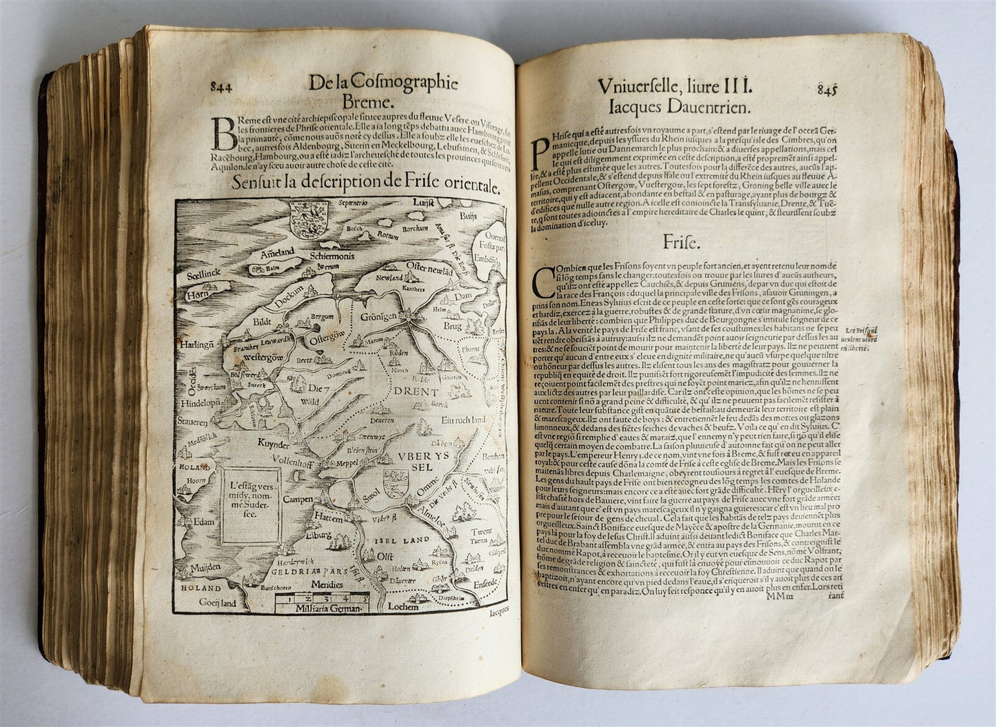 1556 COSMOGRAPHY by Sebastian Munster antique RARE ILLUSTRATED 16th cent. FOLIO