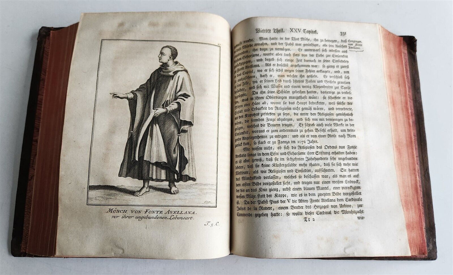 1755 ILLUSTRATED COSTUME HISTORY of MONKS & KNIGHTS for both sexes antique