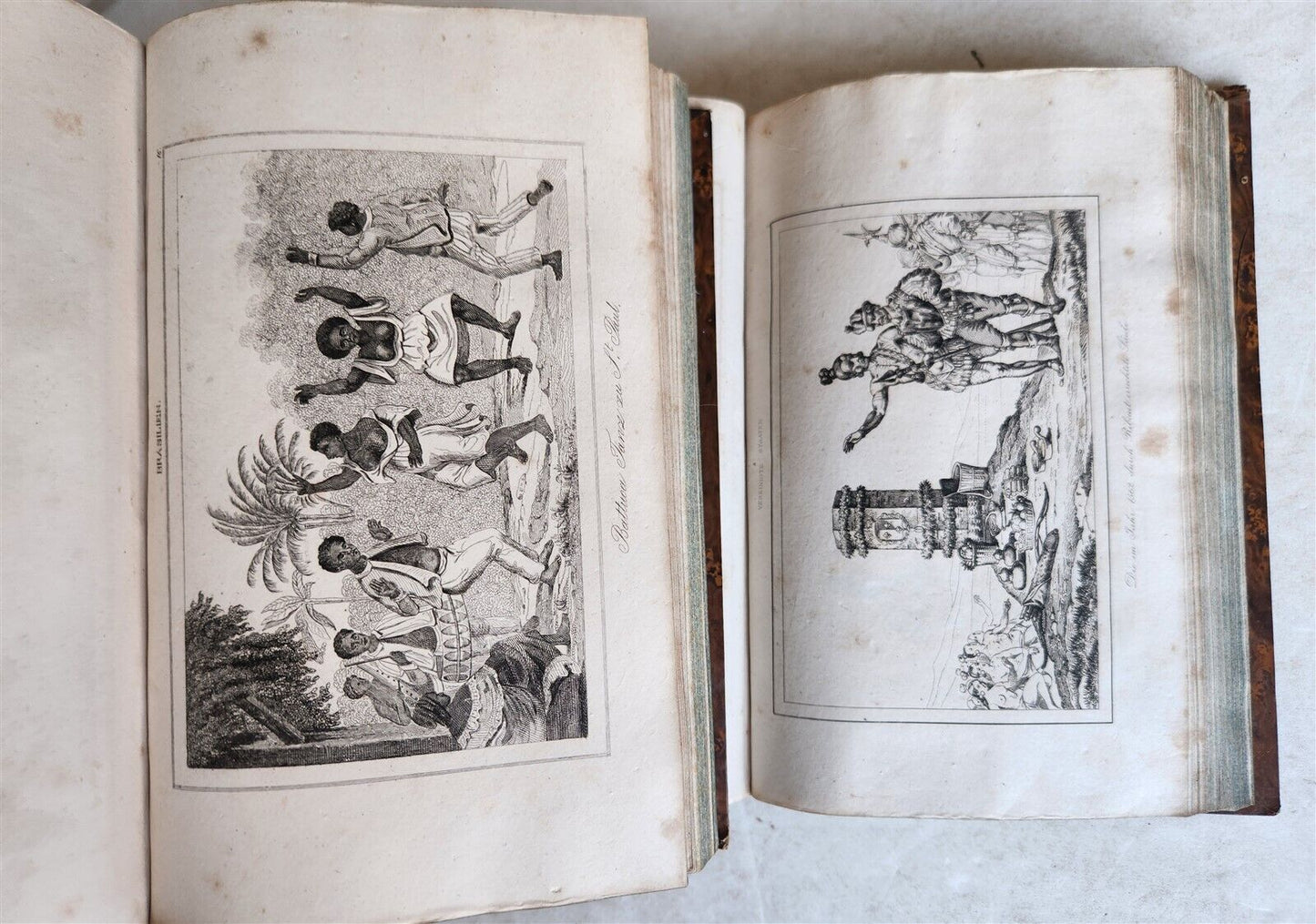 1838 ILLUSTRATED HISTORY of NORTH AMERICA Brazil Columbia & Gyana antique