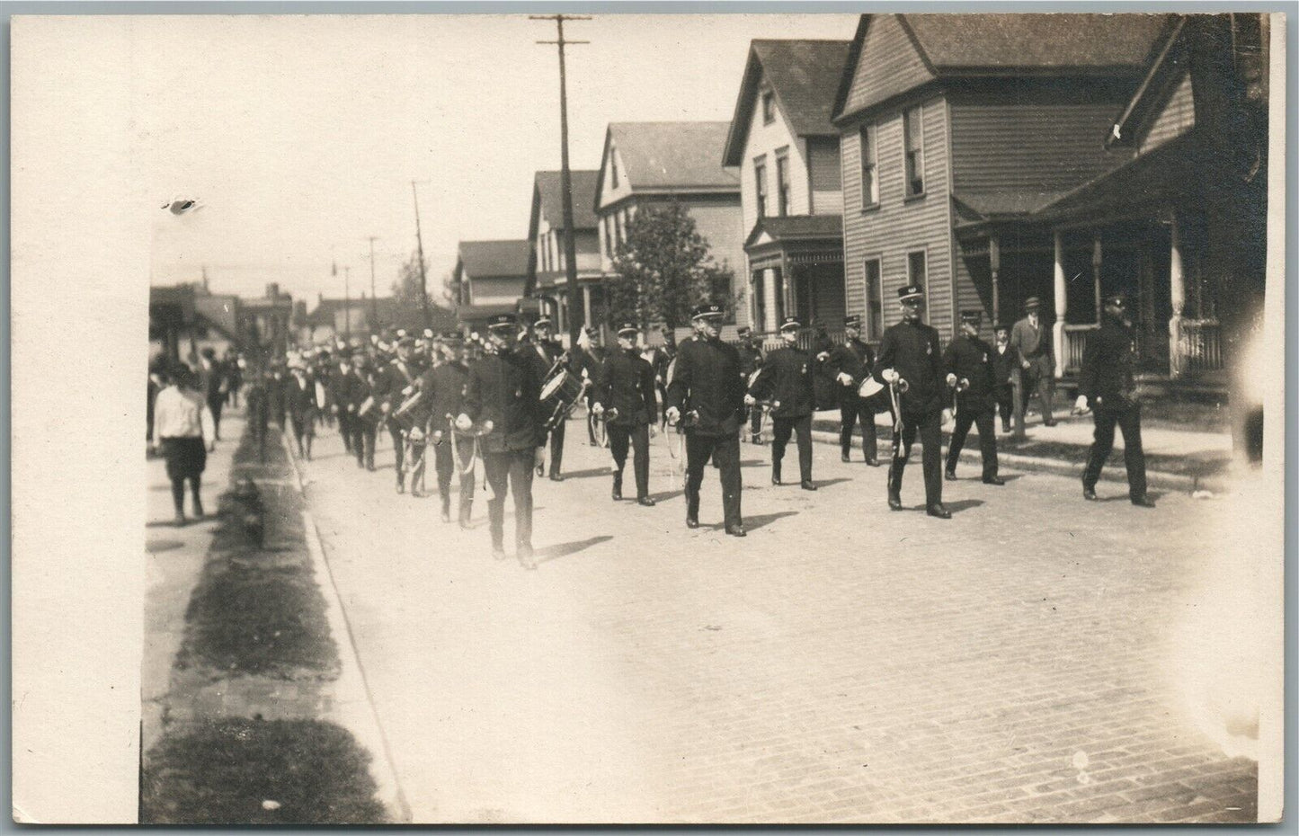 CLEVELAND OH MUSIC BAND PARADE ANTIQUE REAL PHOTO POSTCARD RPPC