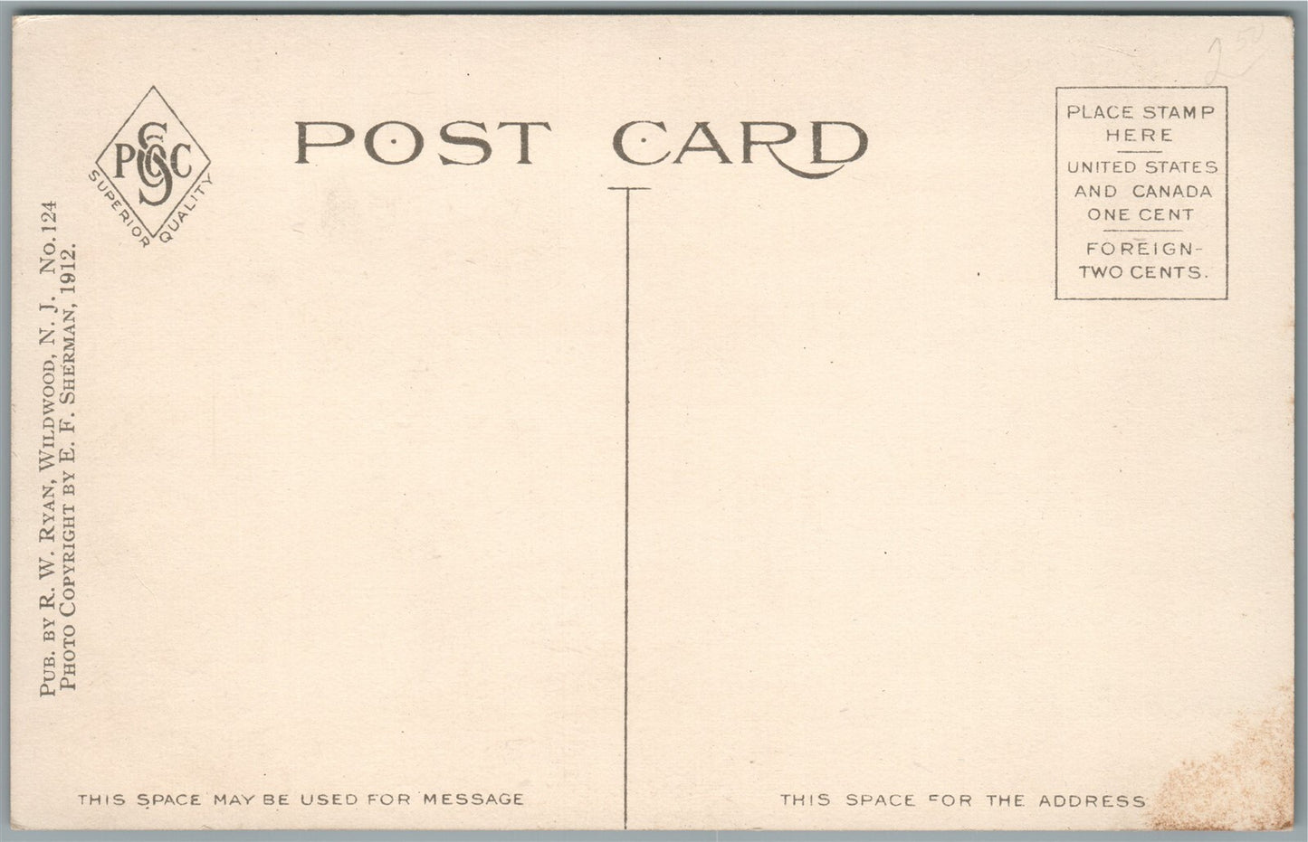 WILDWOOD CREST NJ PACIFIC AVE. ANTIQUE POSTCARD