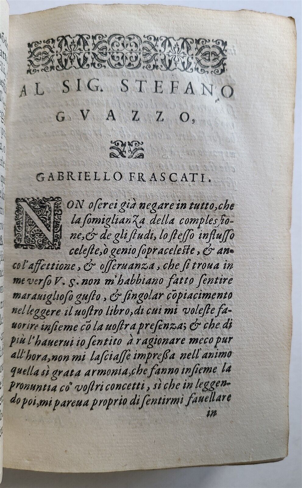 1590 LA CIVIL CONVERSATIONE DEL SIGNOR STEFANO GUAZZO antique VELLUM 16th CENT.