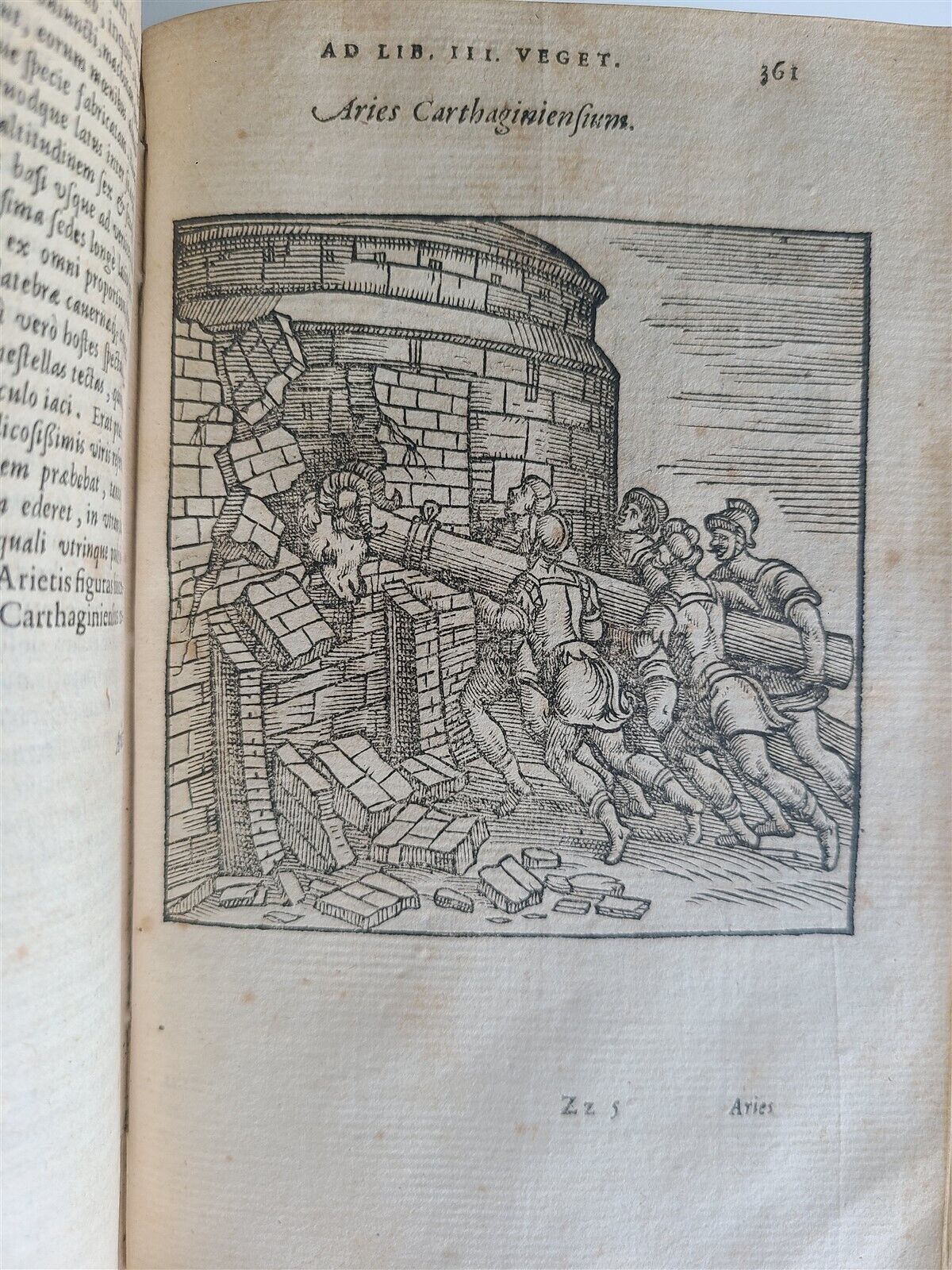 1592 MILITARY HISTORY FULLY ILLUSTRATED antique PLANTIN De re militari libri IV