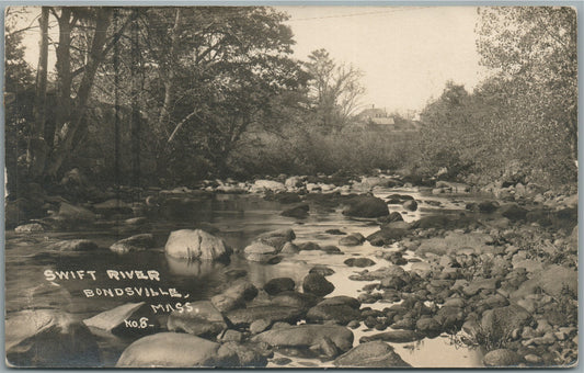 BONDSVILLE MA SWIFT RIVER ANTIQUE REAL PHOTO POSTCARD RPPC