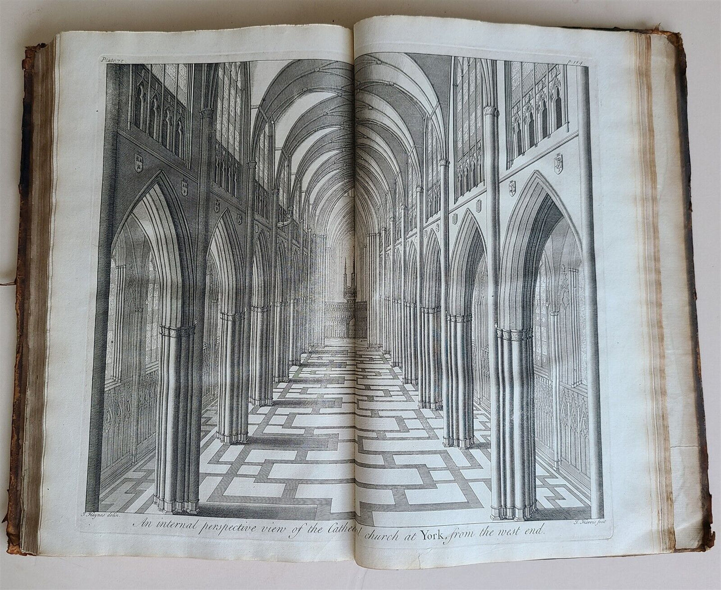 1755 DESCRIPTION HISTORY of CANTERBURY & YORK CHURCHES antique ILLUSTRATED FOLIO