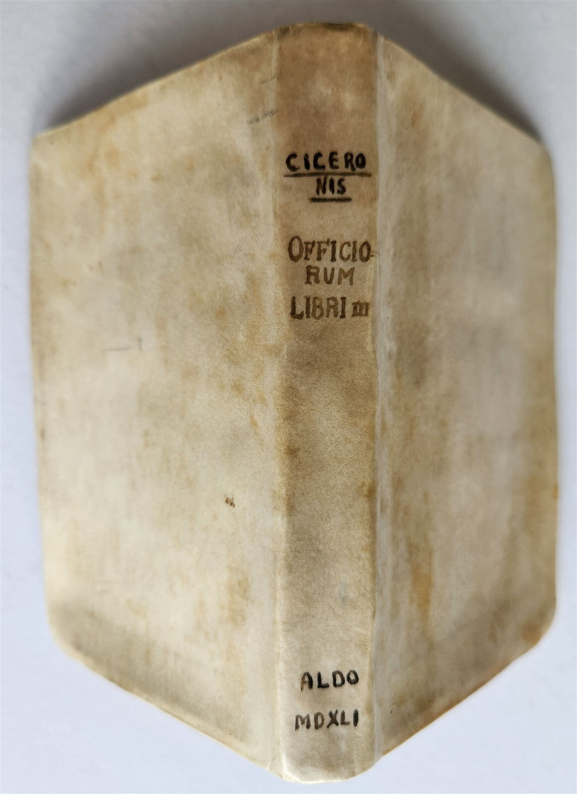 1541 ALDUS PRESS CICERO Officiorum antique 16 CENTURY vellum bound ALDINE