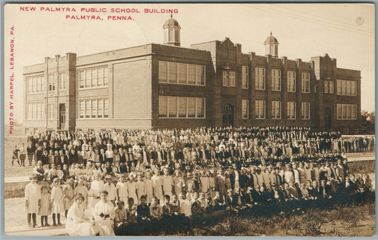 PALMYRA PA PUBLIC SCHOOL ANTIQUE REAL PHOTO POSTCARD RPPC