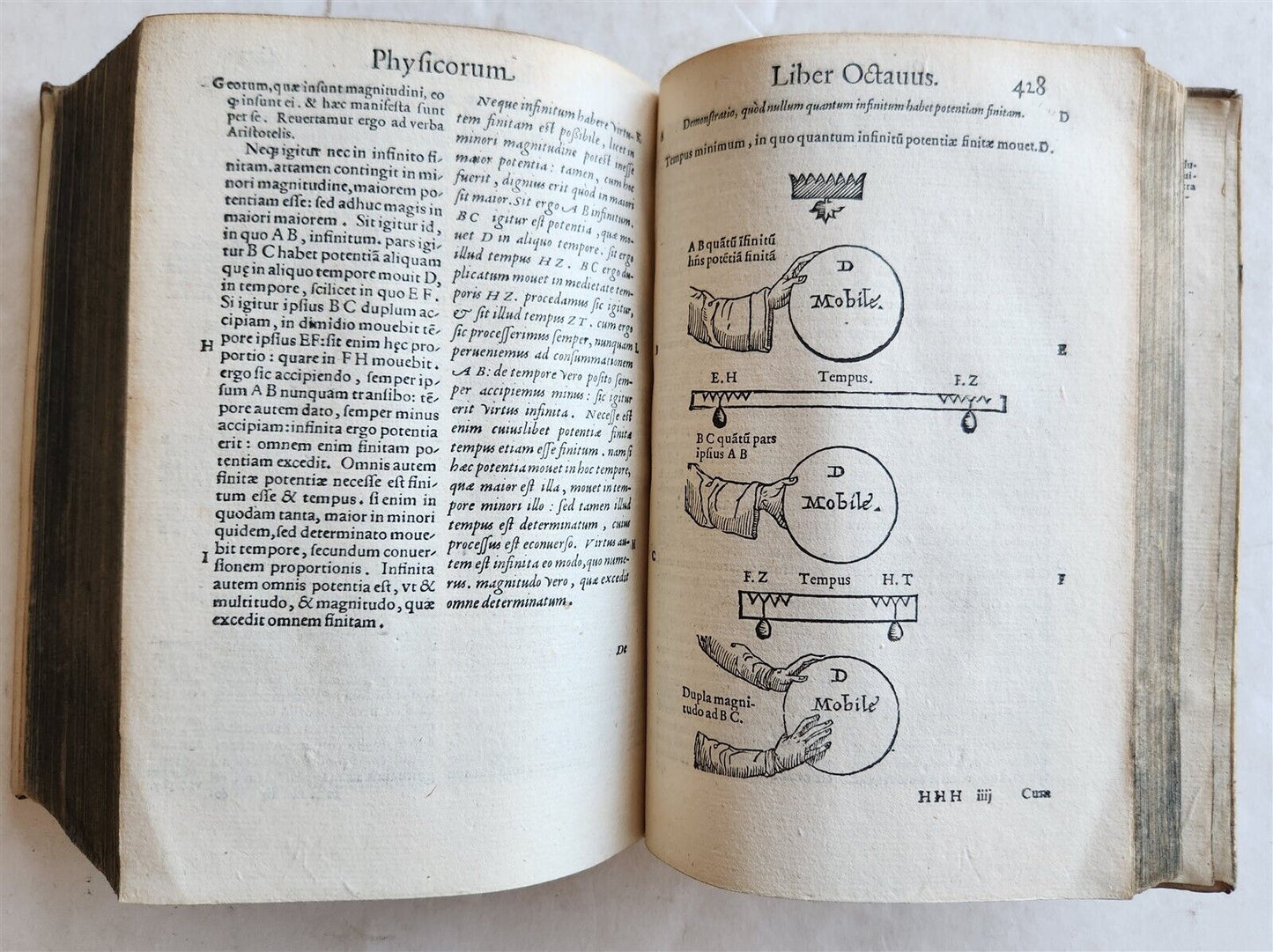 1574 ARISTOTLE ILLUSTRATED DE PHYSICO AUDITU COMMENTARY 16 cent. VELLUM antique