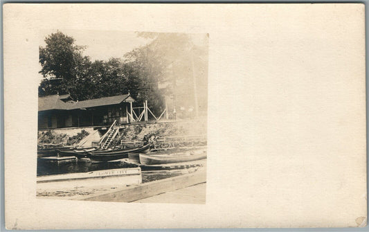 ROCHESTER NY BOAT LANDING ANTIQUE REAL PHOTO POSTCARD RPPC