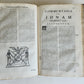 1720 COMMENTARIA in duodecim PROPHETAS MINORES PIGSKIN BOUND FOLIO antique