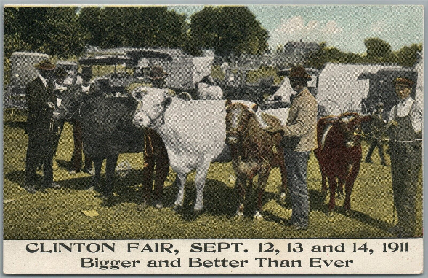 CLINTON FAIR OH 1911 ANTIQUE POSTCARD