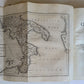 1729-1740 HOMER ILIAS & ODDYSEA 2 VOLUMES antique w/ MAPS ENGLISH & GREEK TEXT