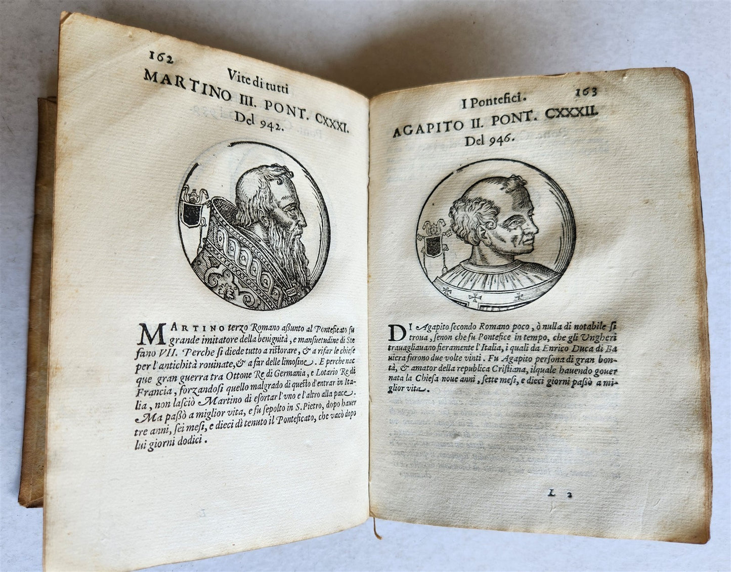 1592 LIVES of POPES ILLUSTRATED w/ 240 WOODCUTS antique 16th CENTURY