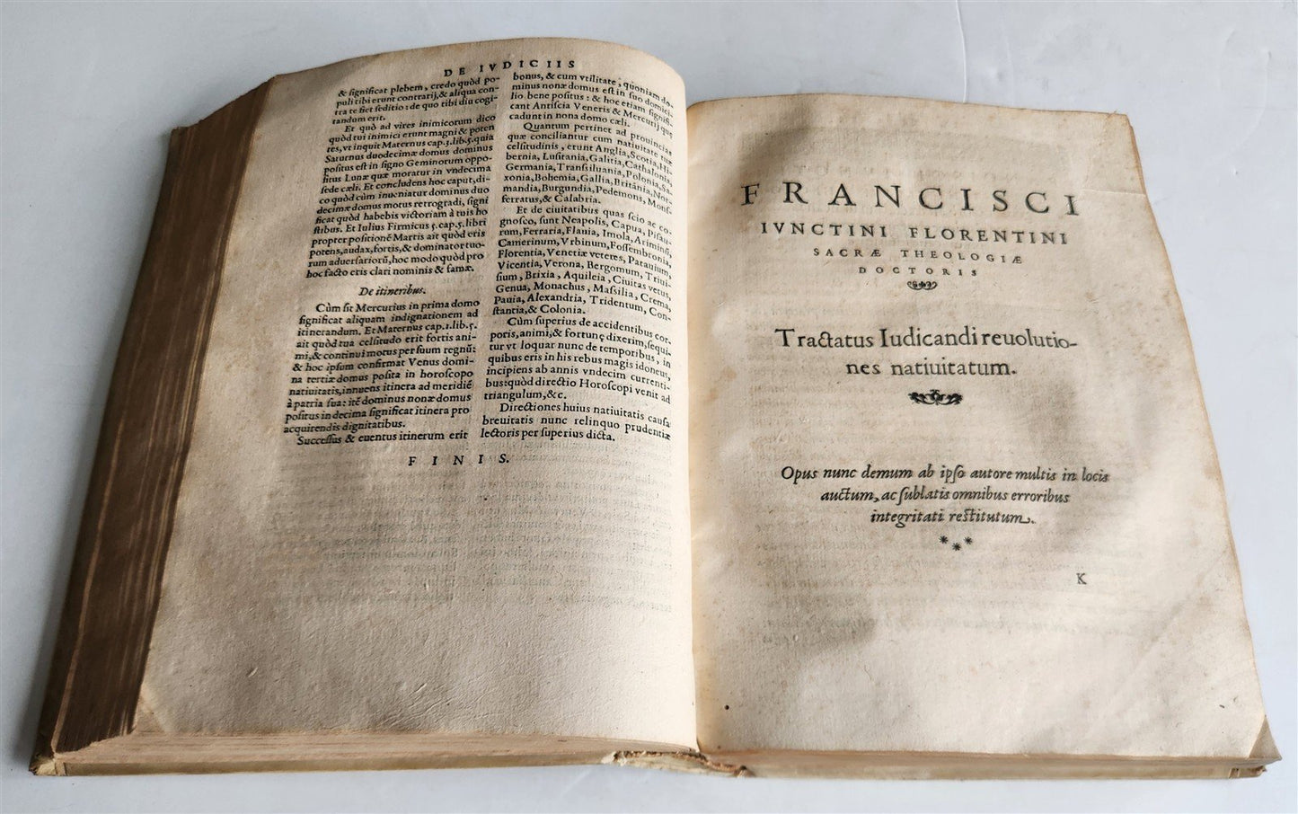 1575 SPECULUM ASTROLOGIAE by Francesco Giuntini ASTRONOMY ASTROLOGY antique