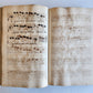 1725 MUSICAL MANUSCRIPT antique AMAZING PIGSKIN BOUND IMPERIAL FOLIO