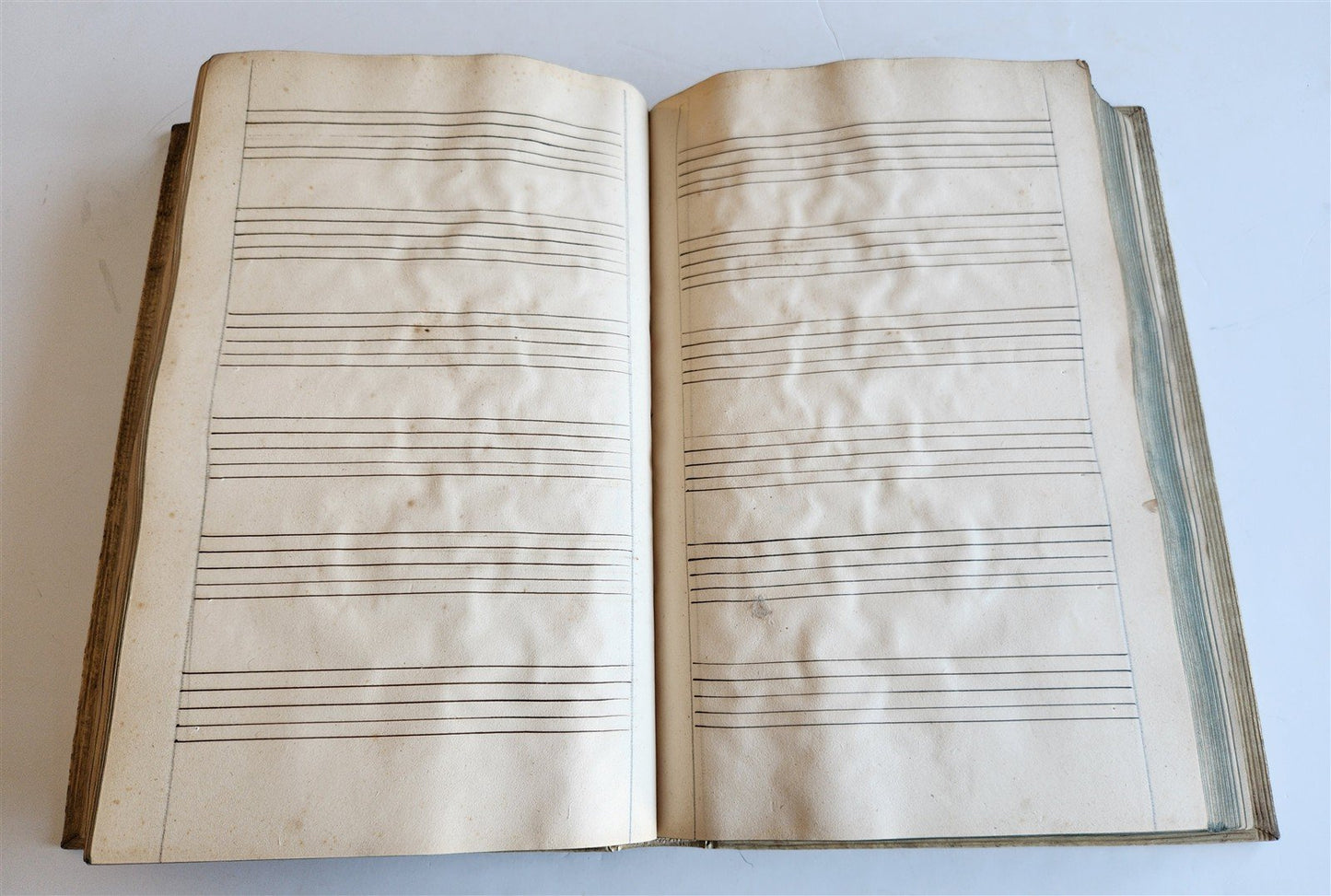 1725 MUSICAL MANUSCRIPT antique AMAZING PIGSKIN BOUND IMPERIAL FOLIO