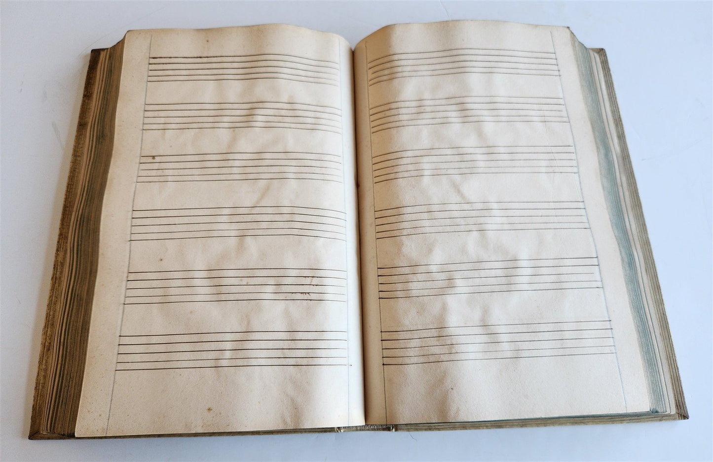 1725 MUSICAL MANUSCRIPT antique AMAZING PIGSKIN BOUND IMPERIAL FOLIO
