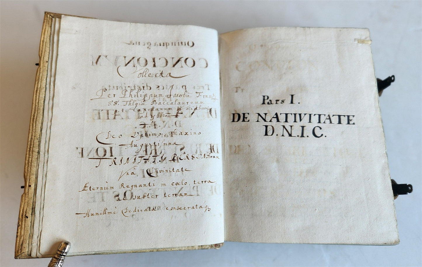 1684 MANUSCRIPT - SERMONS antique PIGSKIN BOUND by Philipp Jacob Franz AUSTRIA