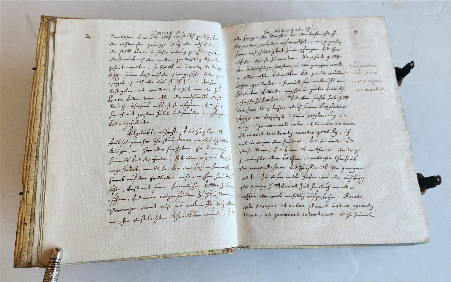 1684 MANUSCRIPT - SERMONS antique PIGSKIN BOUND by Philipp Jacob Franz AUSTRIA