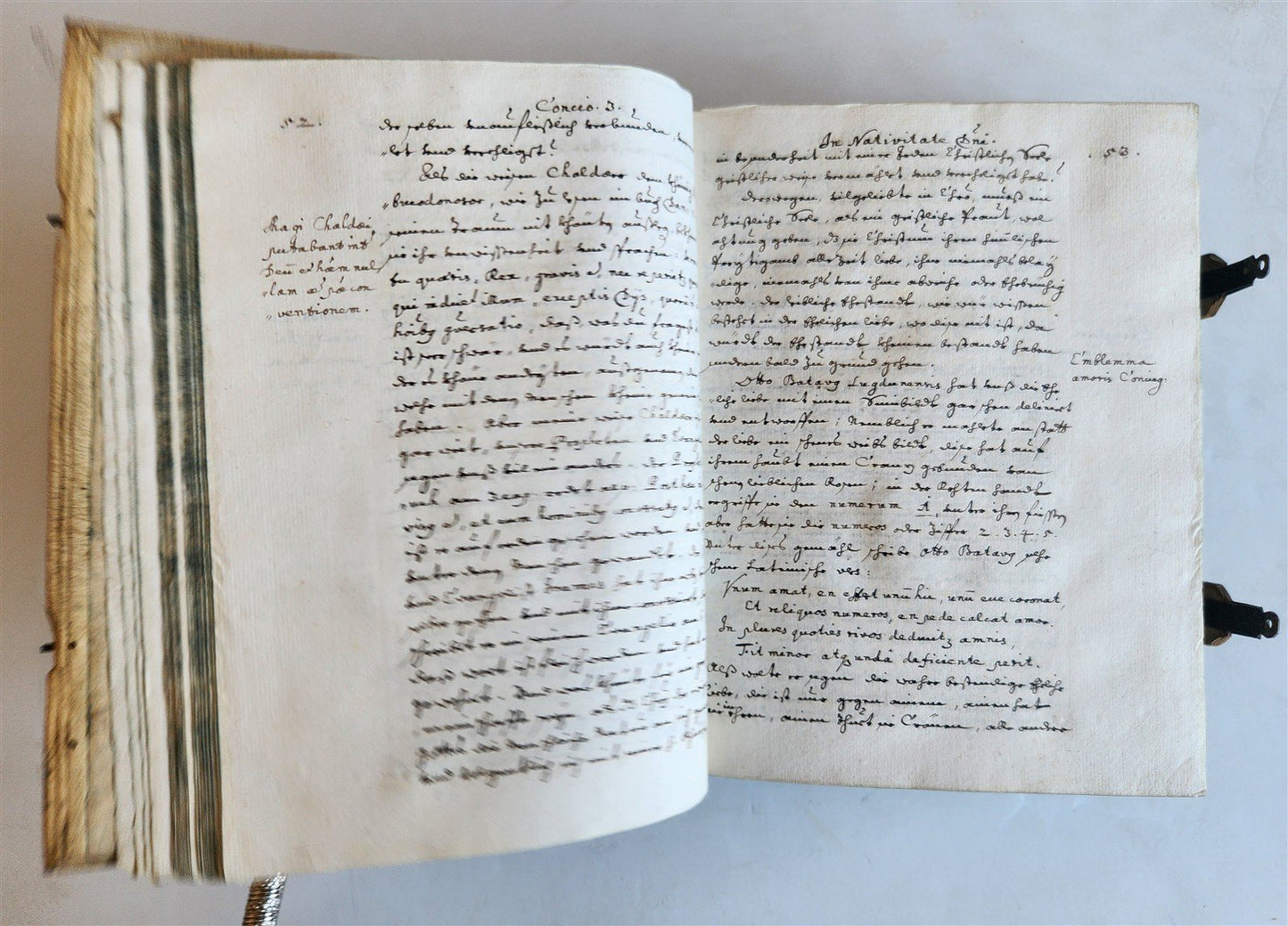 1684 MANUSCRIPT - SERMONS antique PIGSKIN BOUND by Philipp Jacob Franz AUSTRIA