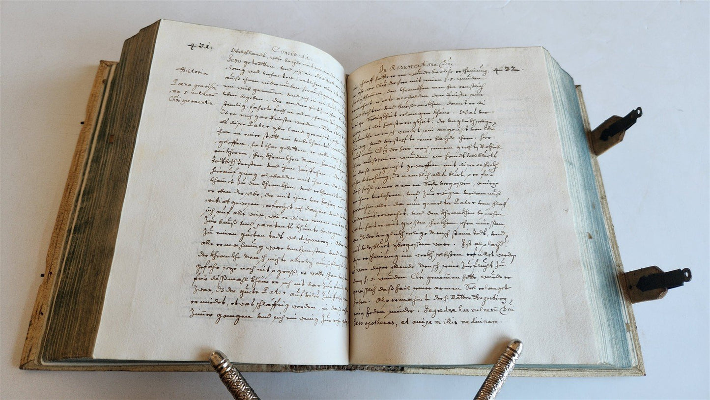 1684 MANUSCRIPT - SERMONS antique PIGSKIN BOUND by Philipp Jacob Franz AUSTRIA