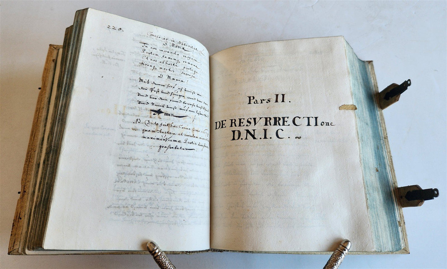 1684 MANUSCRIPT - SERMONS antique PIGSKIN BOUND by Philipp Jacob Franz AUSTRIA