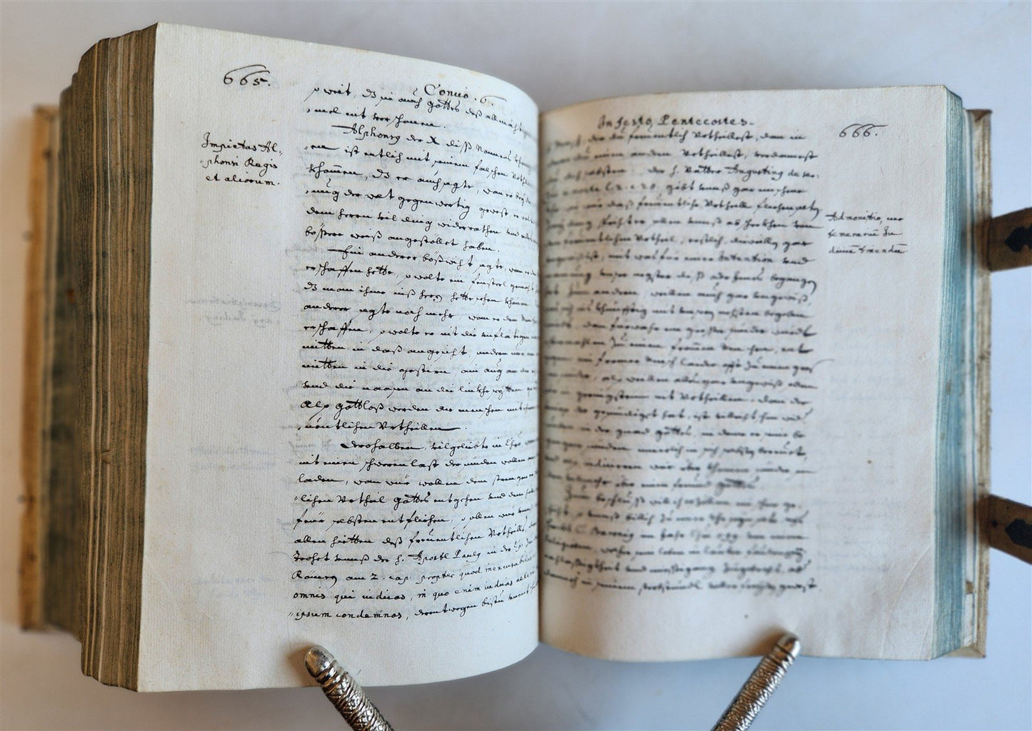 1684 MANUSCRIPT - SERMONS antique PIGSKIN BOUND by Philipp Jacob Franz AUSTRIA