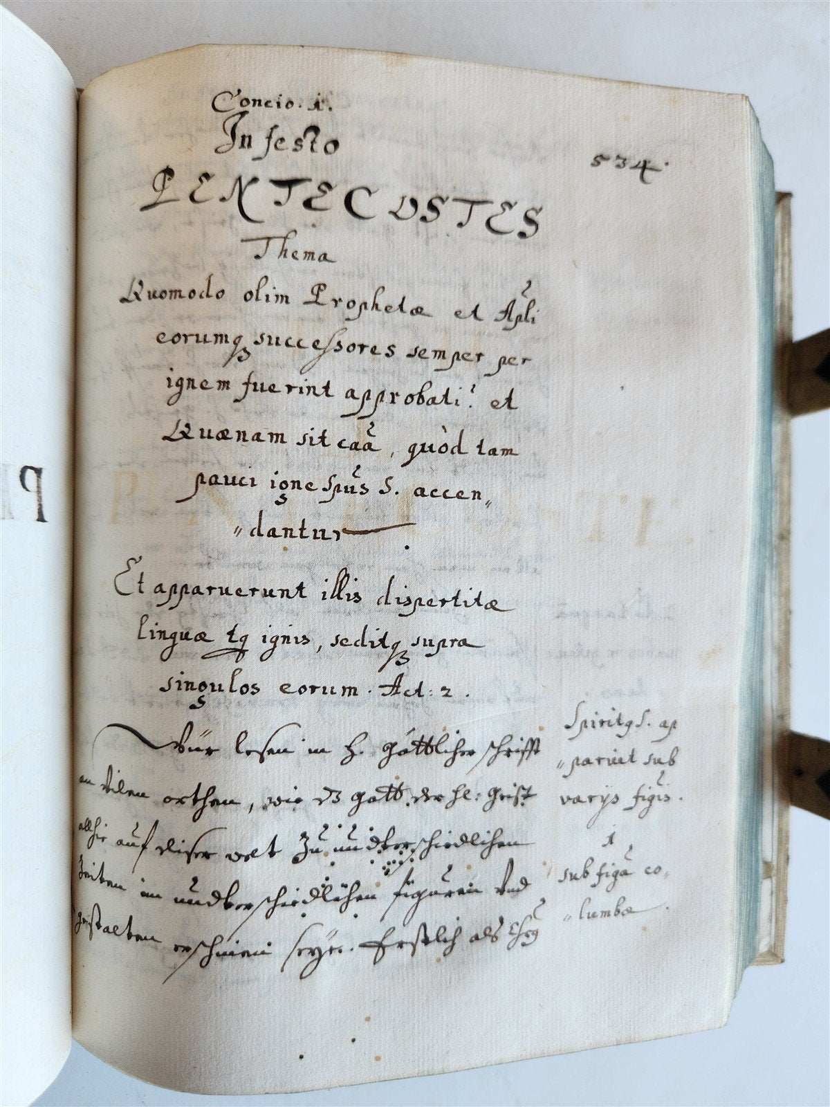 1684 MANUSCRIPT - SERMONS antique PIGSKIN BOUND by Philipp Jacob Franz AUSTRIA