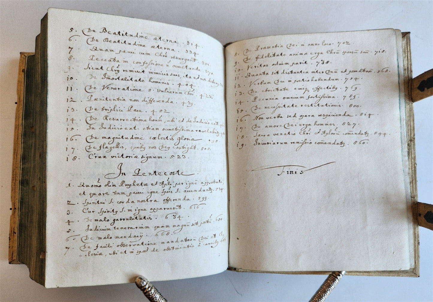 1684 MANUSCRIPT - SERMONS antique PIGSKIN BOUND by Philipp Jacob Franz AUSTRIA