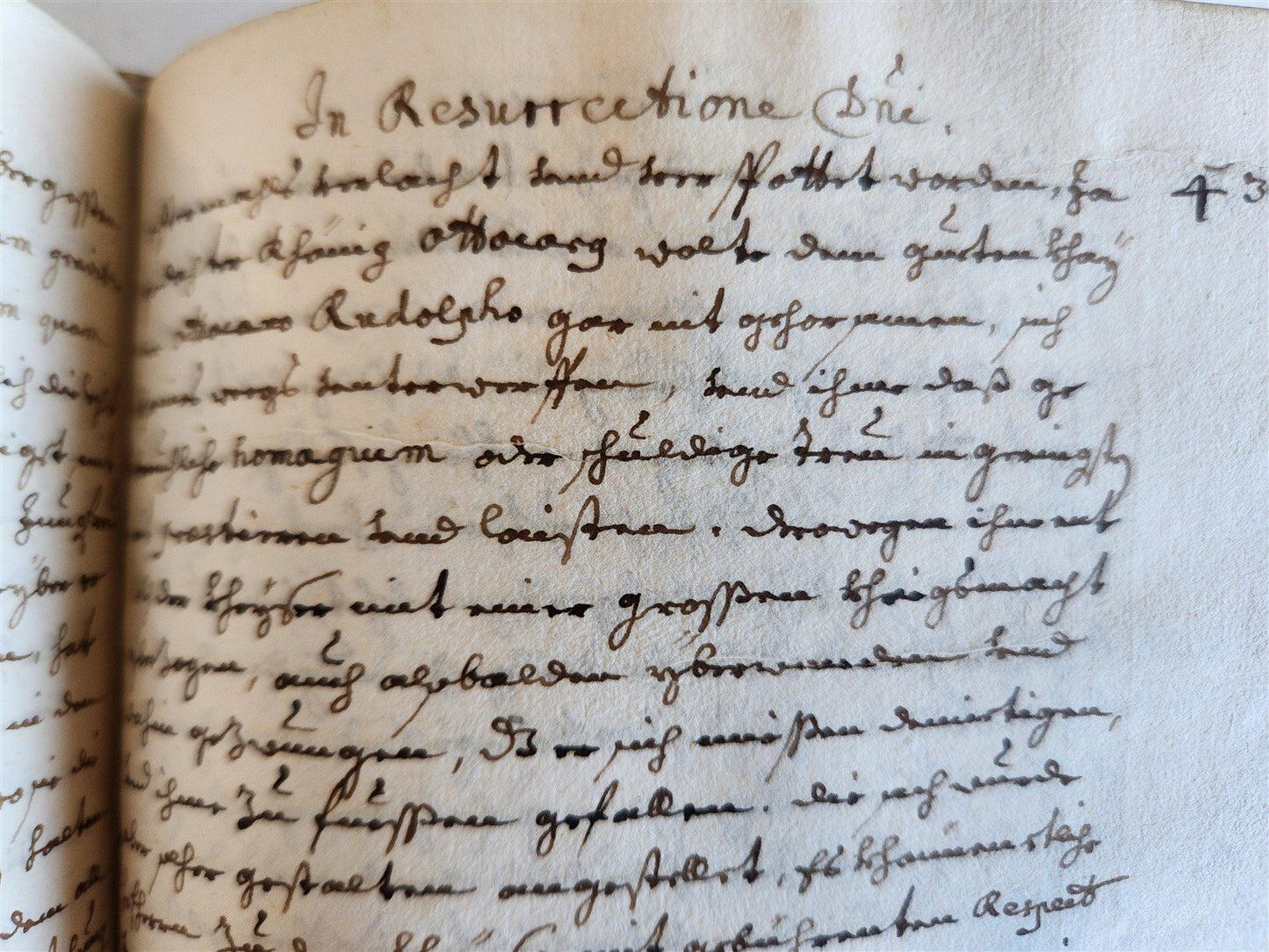 1684 MANUSCRIPT - SERMONS antique PIGSKIN BOUND by Philipp Jacob Franz AUSTRIA