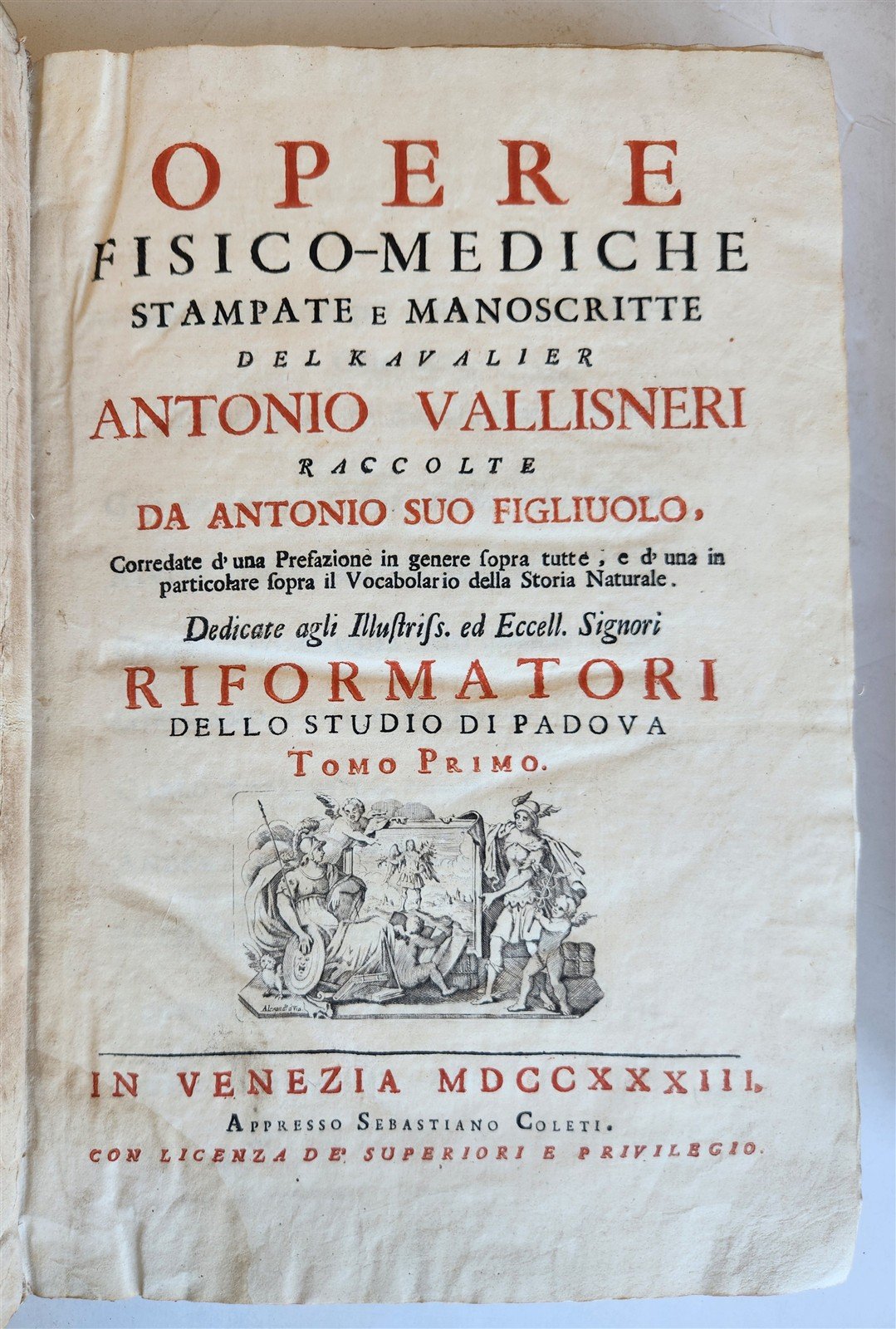 1733 MEDICAL TREATISE by ANTONIO VALLISNERI antique ILLUSTRATED 3 folio volumes