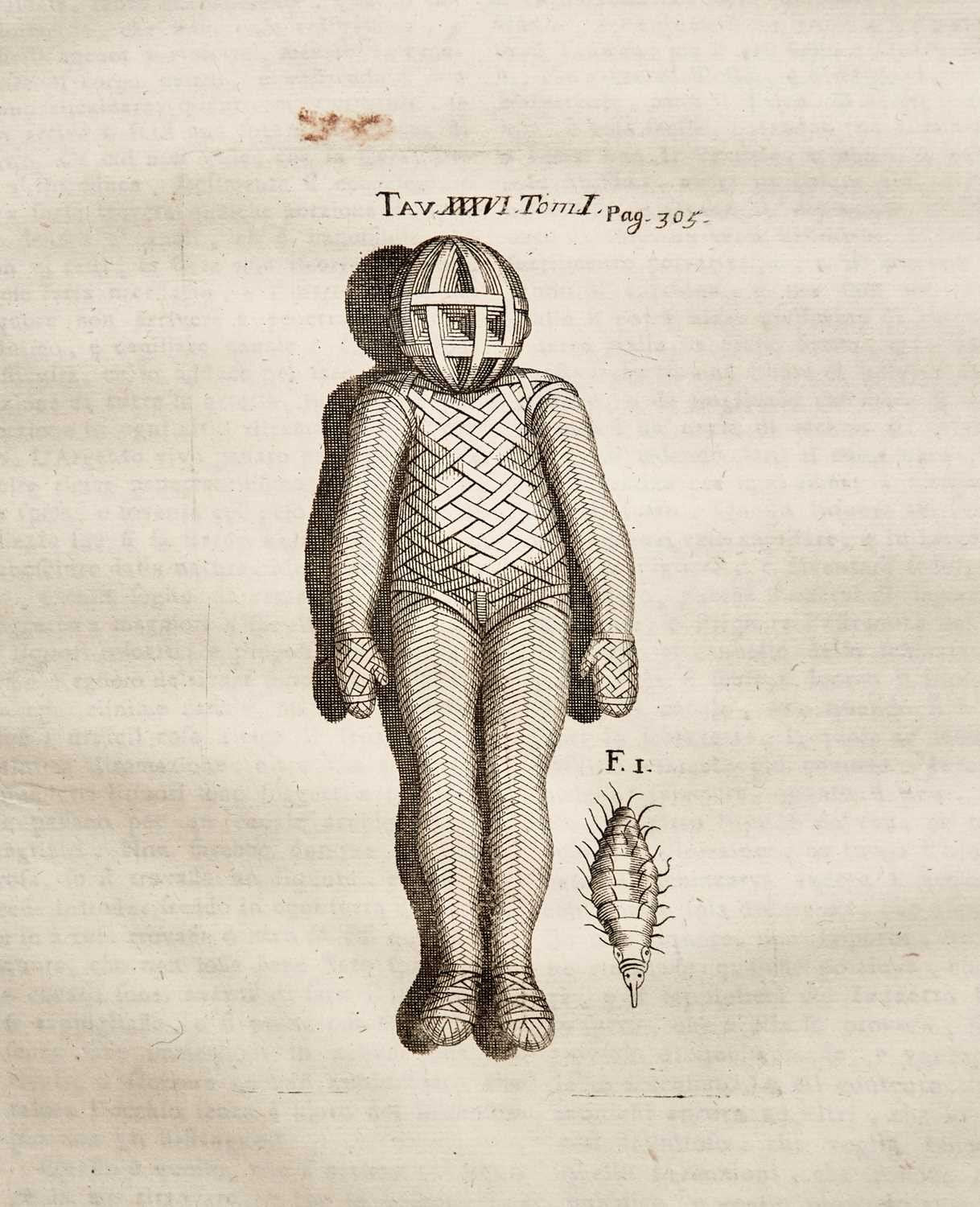 1733 MEDICAL TREATISE by ANTONIO VALLISNERI antique ILLUSTRATED 3 folio volumes