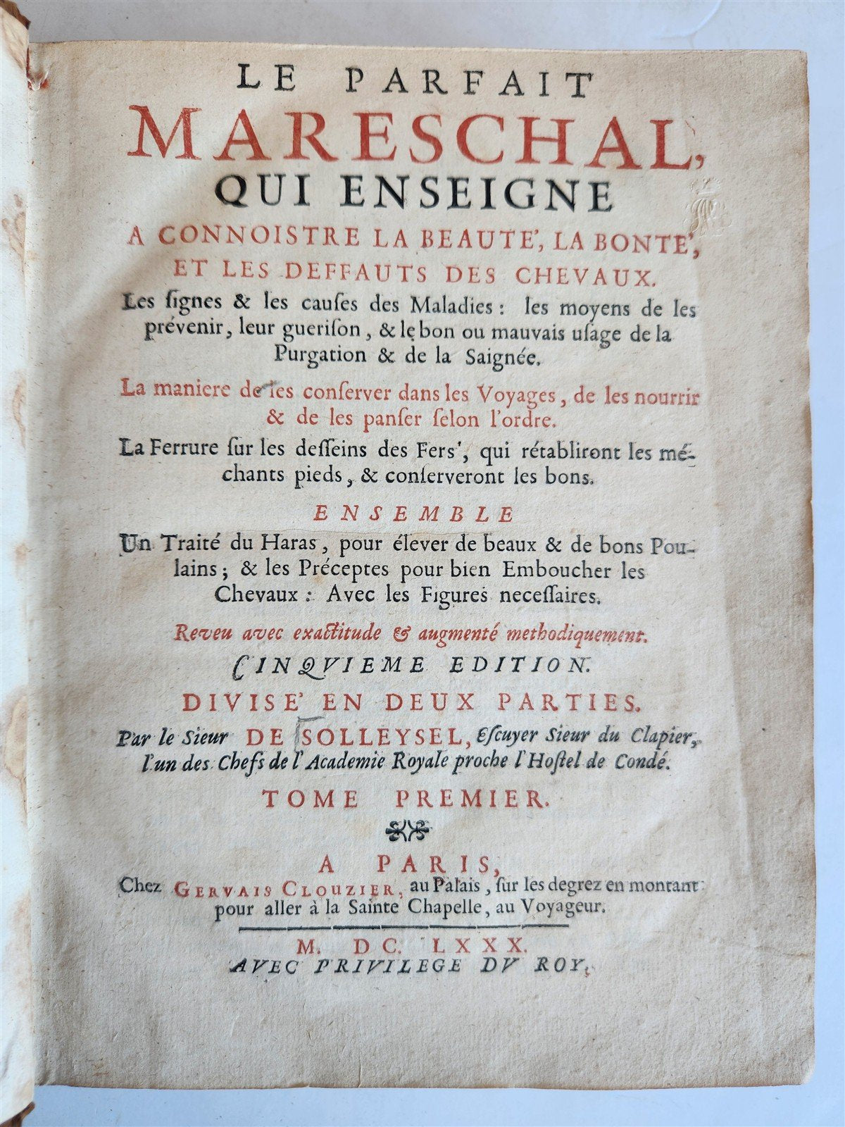 1680 COMPLEAT HORSEMAN antique ILLUSTRATED Le parfait mareschal by J. SOLLEYSEL