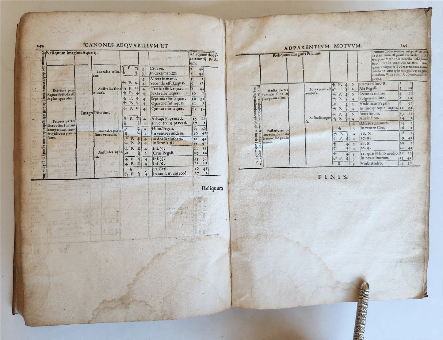 1560 ASTRONOMICAL TABLES by Joannes Stadius antique ASTROLOGY Tabulae Bergenses
