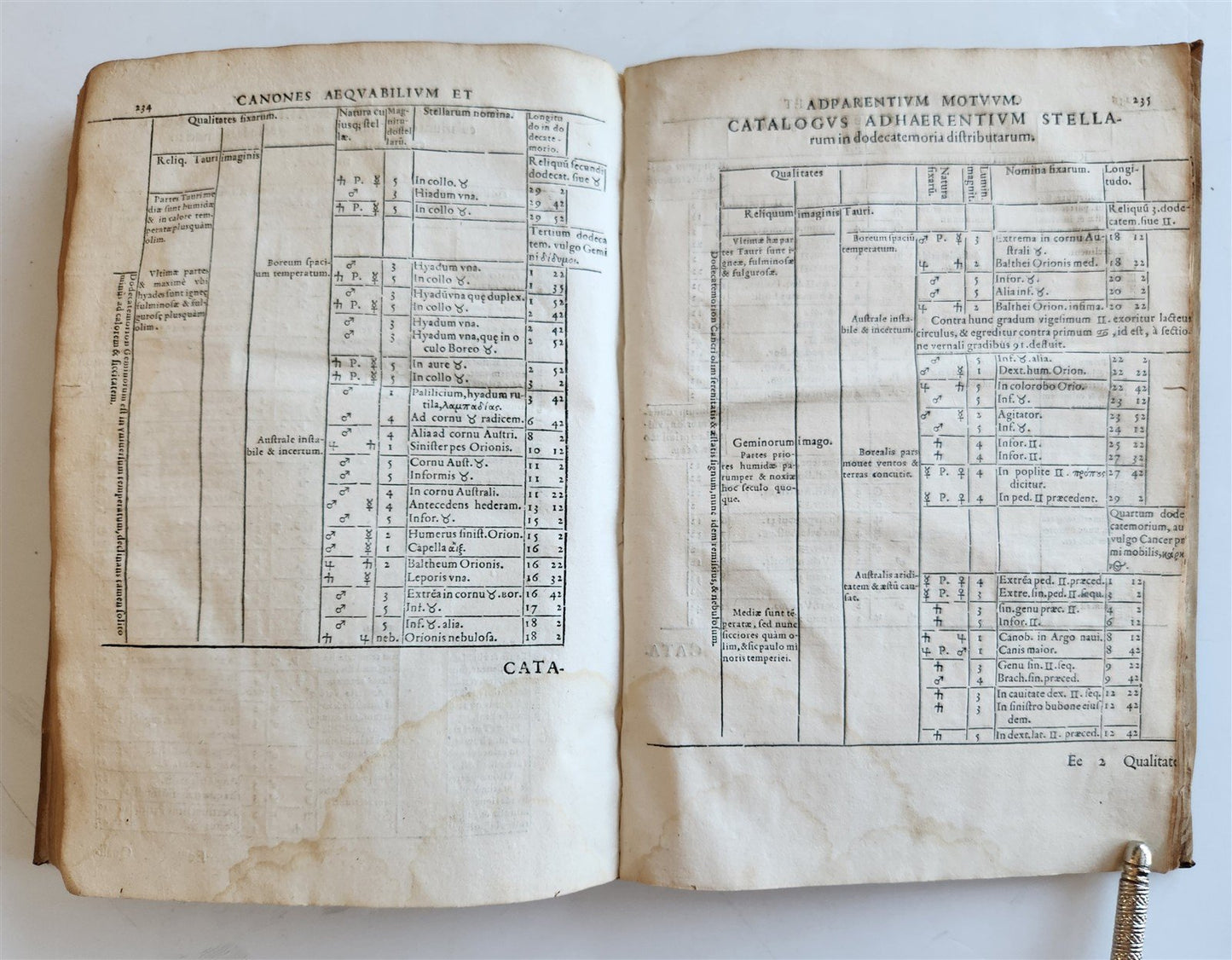 1560 ASTRONOMICAL TABLES by Joannes Stadius antique ASTROLOGY Tabulae Bergenses