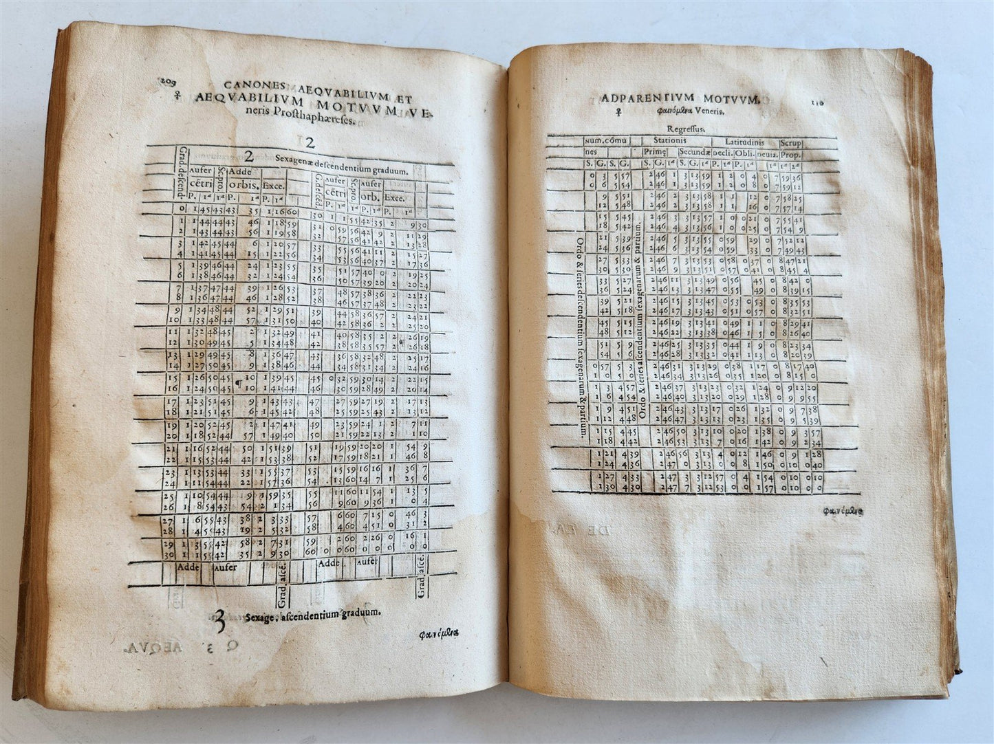 1560 ASTRONOMICAL TABLES by Joannes Stadius antique ASTROLOGY Tabulae Bergenses