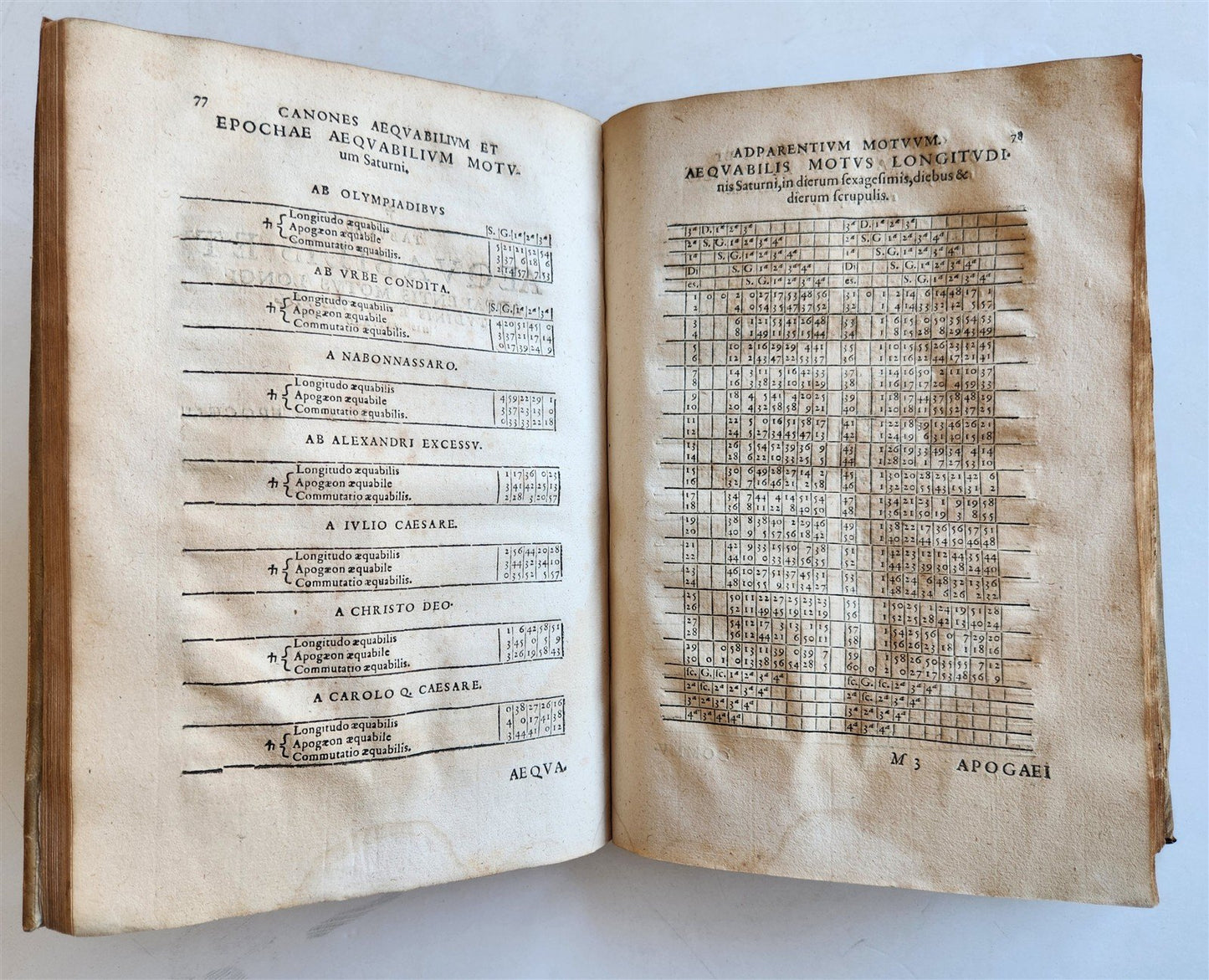 1560 ASTRONOMICAL TABLES by Joannes Stadius antique ASTROLOGY Tabulae Bergenses