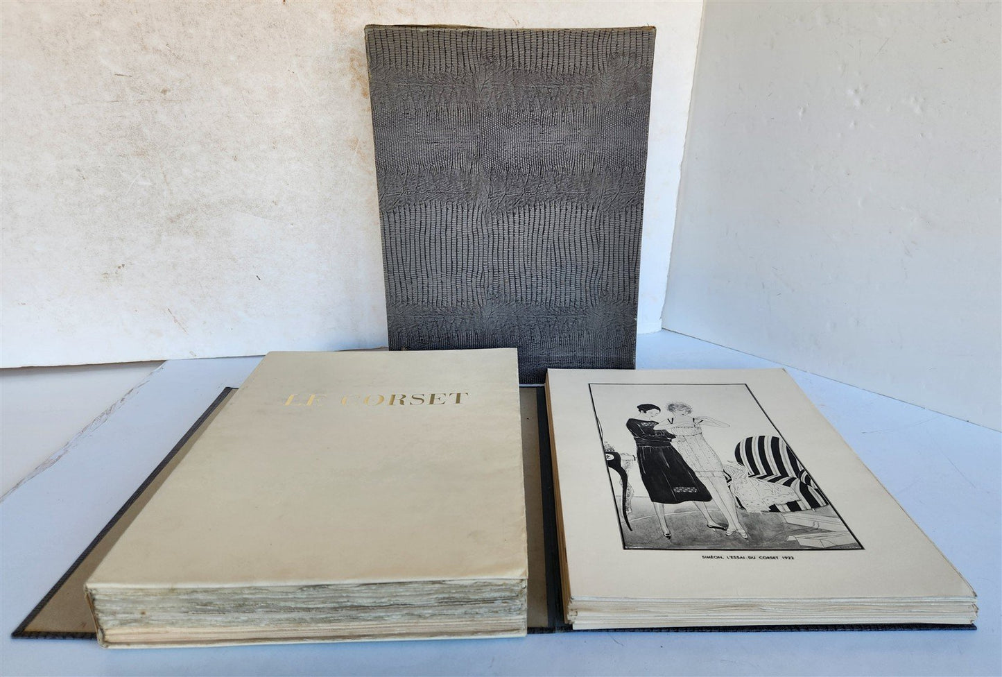 1933 THE CORSET in ART & CUSTOMS 13th-20th century ANTIQUE illustrated FOLIO