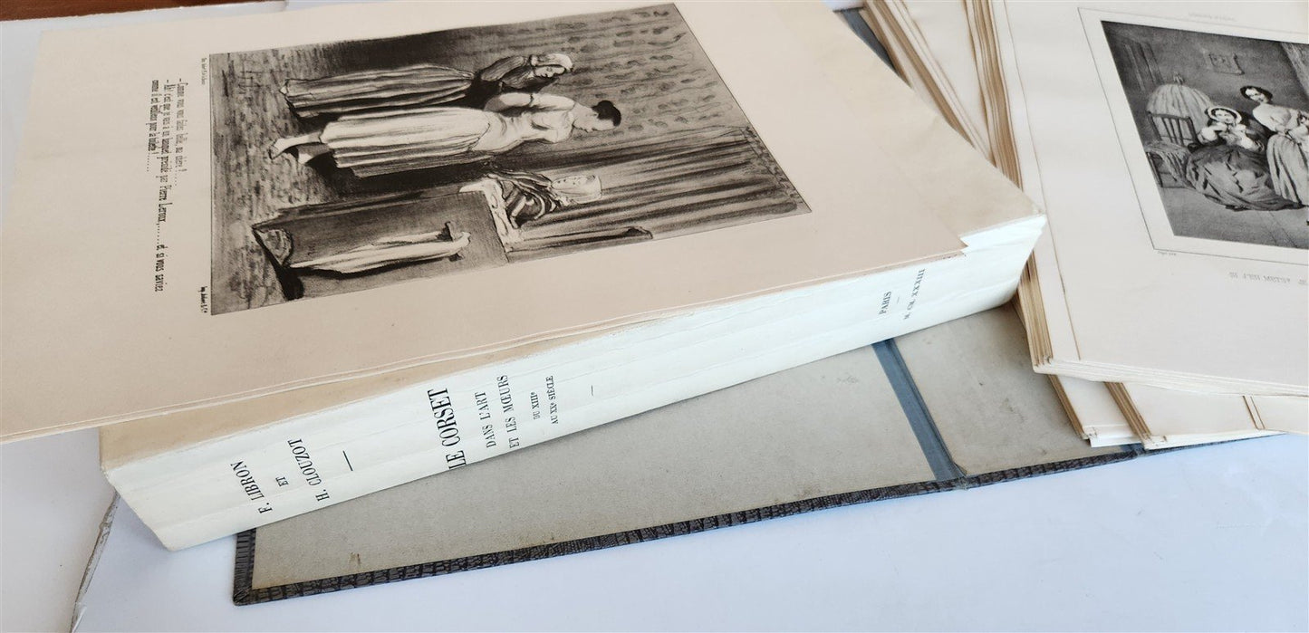 1933 THE CORSET in ART & CUSTOMS 13th-20th century ANTIQUE illustrated FOLIO