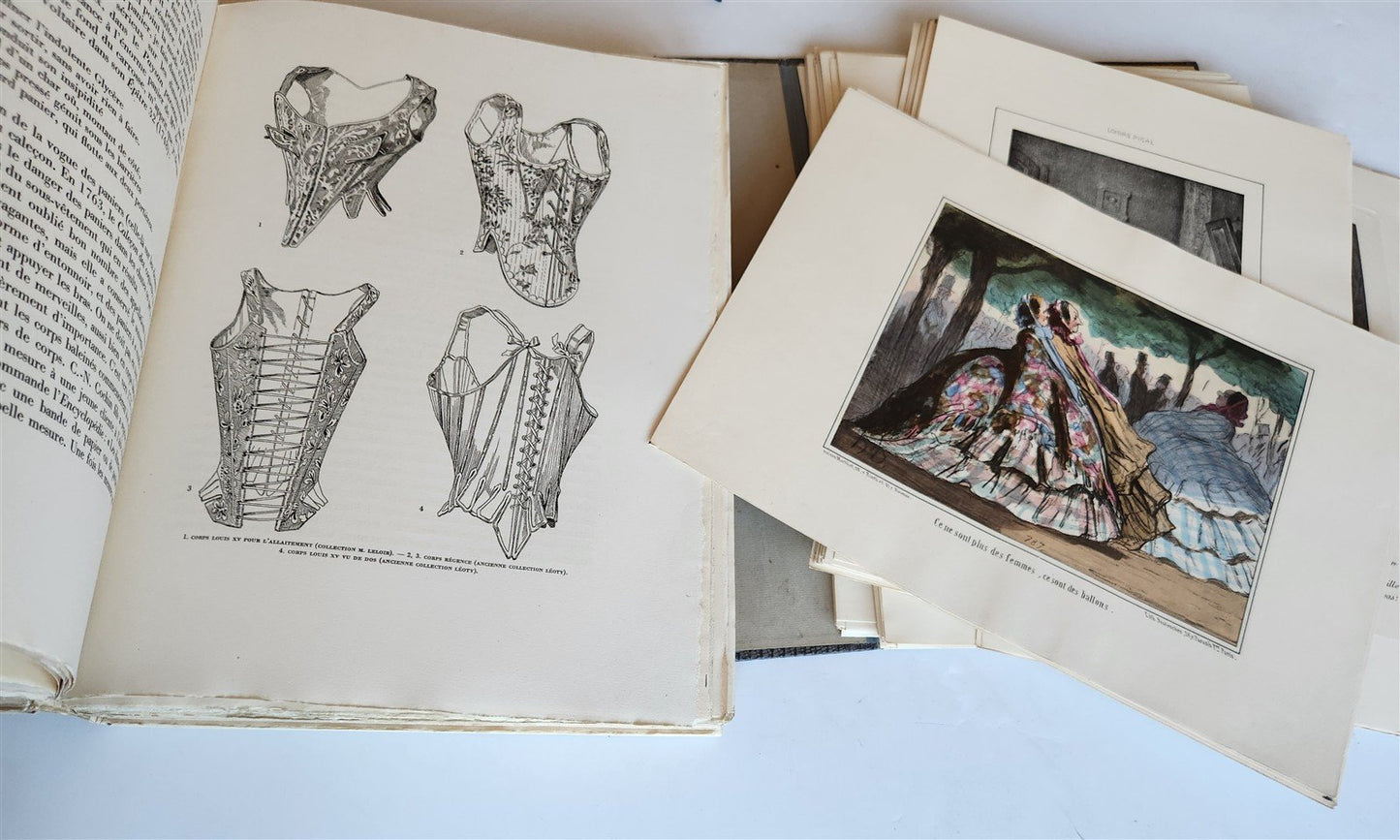 1933 THE CORSET in ART & CUSTOMS 13th-20th century ANTIQUE illustrated FOLIO