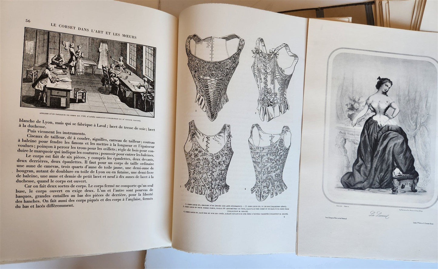 1933 THE CORSET in ART & CUSTOMS 13th-20th century ANTIQUE illustrated FOLIO